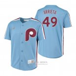 Camiseta Beisbol Nino Philadelphia Phillies Jake Arrieta Cooperstown Collection Road Azul