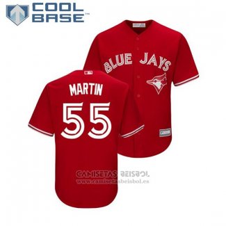 Camiseta Beisbol Nino Toronto Blue Jays Russell Martin Cool Base Replica Scarlet