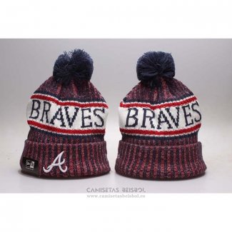 Gorro Beanie Atlanta Braves Rojo Azul