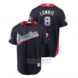 Camiseta Beisbol Hombre All Star Oakland Athletics Jed Lowrie 2018 Home Run Derby American League Azul