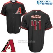 Camiseta Beisbol Hombre Arizona Diamondbacks 41 Daniel Hudson Negro Cool Base