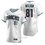 Camiseta Beisbol Hombre Arizona Diamondbacks Kyle Nelson Autentico Alterno Blanco Camiseta Beisbol Hombre Arizona Diamondbacks Kyle Nelson Autentico Alterno Blanco