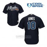 Camiseta Beisbol Hombre Atlanta Braves 10 Chipper Jones Azul Alterno Cool Base