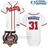 Camiseta Beisbol Hombre Atlanta Braves 75 Aniversario 31 Maddux Commemorativo Cool Base