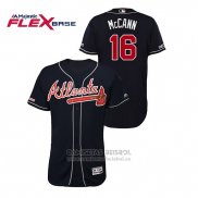 Camiseta Beisbol Hombre Atlanta Braves Brian Mccann Autentico Flex Base Azul