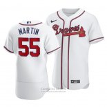 Camiseta Beisbol Hombre Atlanta Braves Chris Martin Autentico Primera Blanco
