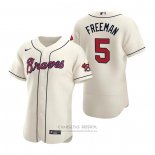Camiseta Beisbol Hombre Atlanta Braves Freddie Freeman Autentico 2020 Alterno Crema