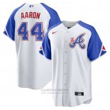 Camiseta Beisbol Hombre Atlanta Braves Hank Aaron 2023 City Connect Replica Blanco