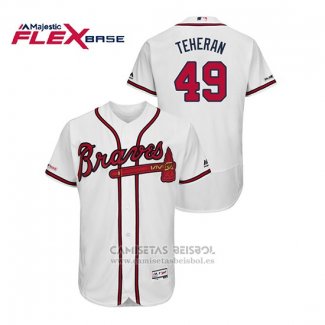 Camiseta Beisbol Hombre Atlanta Braves Julio Teheran Flex Base Blanco