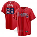 Camiseta Beisbol Hombre Atlanta Braves Matt Olson Alterno Replica Rojo