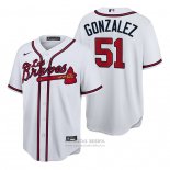 Camiseta Beisbol Hombre Atlanta Braves Mike Gonzalez Hispanic Heritage Autentico Blanco