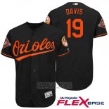 Camiseta Beisbol Hombre Baltimore Orioles 19 Chris Davis Negro 2017 Flex Base