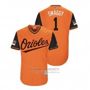 Camiseta Beisbol Hombre Baltimore Orioles Tim Beckham 2018 LLWS Players Weekend Swaggy Orange