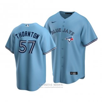 Camiseta Beisbol Hombre Blue Toronto Blue Jays Trent Thornton Replica Alterno 2020 Azul