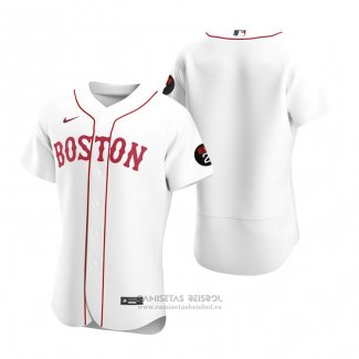 Camiseta Beisbol Hombre Boston Red Sox Autentico Blanco1