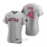 Camiseta Beisbol Hombre Boston Red Sox Chris Sale Autentico Gris