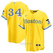 Camiseta Beisbol Hombre Boston Red Sox David Ortiz Retired City Connect Replica Oro