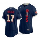 Camiseta Beisbol Hombre Boston Red Sox Nathan Eovaldi 2021 All Star Autentico Azul