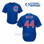 Camiseta Beisbol Hombre Chicago Cubs 44 Anthony Rizzo Azul Alterno Cool Base