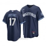 Camiseta Beisbol Hombre Chicago Cubs Kris Bryant 2021 City Connect Replica Azul