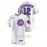 Camiseta Beisbol Hombre Chicago Cubs Kyle Schwarber Autentico Blanco