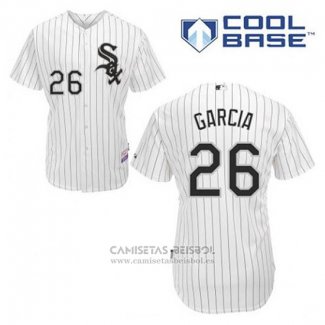 Camiseta Beisbol Hombre Chicago White Sox 26 Avisail Garcia Blanco Primera Cool Base