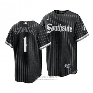 Camiseta Beisbol Hombre Chicago White Sox Nick Madrigal 2021 City Connect Replica Negro