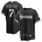 Camiseta Beisbol Hombre Chicago White Sox Tim Anderson City Connect Replica Negro Camiseta Beisbol Hombre Chicago White Sox Tim Anderson City Connect Replica Negro