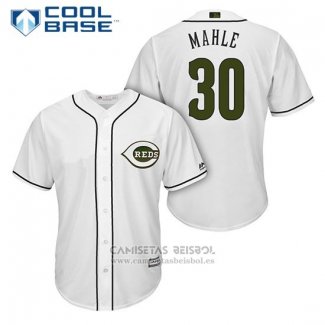 Camiseta Beisbol Hombre Cincinnati Reds 30 Tyler Mahle Blanco 2018 Alterno Cool Base