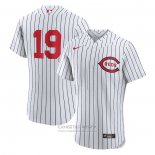 Camiseta Beisbol Hombre Cincinnati Reds Joey Votto 2022 MLB at Field of Dreams Game Autentico Blanco