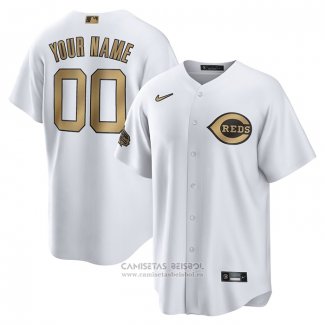 Camiseta Beisbol Hombre Cincinnati Reds Personalizada 2022 All Star Replica Blanco