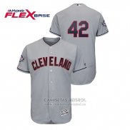 Camiseta Beisbol Hombre Cleveland Indians 2019 Jackie Robinson Day Flex Base Gris