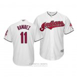 Camiseta Beisbol Hombre Cleveland Indians Jose Ramirez Cool Base Primera Blanco