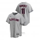 Camiseta Beisbol Hombre Cleveland Indians Jose Ramirez Road Replica Gris