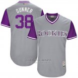 Camiseta Beisbol Hombre Colorado Rockies 2017 Little League World Series Mike Dunn Gris