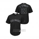 Camiseta Beisbol Hombre Colorado Rockies Kyle Freeland 2019 Players Weekend F. Stanley Replica Negro