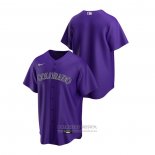 Camiseta Beisbol Hombre Colorado Rockies Replica Alterno Violeta