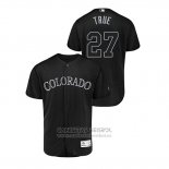 Camiseta Beisbol Hombre Colorado Rockies Trevor Story 2019 Players Weekend Autentico Negro