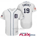 Camiseta Beisbol Hombre Detroit Tigers 2017 Estrellas y Rayas Anibal Sanchez Blanco Flex Base