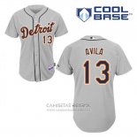 Camiseta Beisbol Hombre Detroit Tigers Alex Avila 13 Gris Cool Base