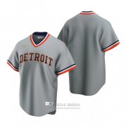 Camiseta Beisbol Hombre Detroit Tigers Cooperstown Collection Road Gris