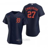 Camiseta Beisbol Hombre Detroit Tigers Jordan Zimmermann Autentico Alterno 2020 Azul