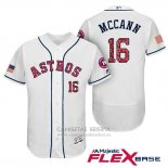 Camiseta Beisbol Hombre Houston Astros 2017 Estrellas y Rayas Brian Mccann Blanco Flex Base