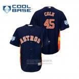 Camiseta Beisbol Hombre Houston Astros Gerrit Cole Cool Base Entrenamiento de Primavera 2019 Azul