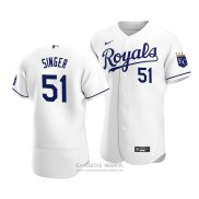 Camiseta Beisbol Hombre Kansas City Royals Brady Singer Autentico Primera Blanco