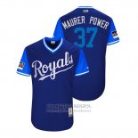 Camiseta Beisbol Hombre Kansas City Royals Brandon Maurer 2018 LLWS Players Weekend Maurer Power Azul