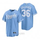 Camiseta Beisbol Hombre Kansas City Royals Cam Gallagher Replica Alterno Azul