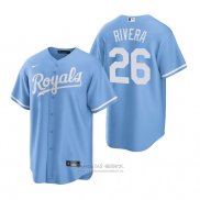 Camiseta Beisbol Hombre Kansas City Royals Emmanuel Rivera Replica Alterno Azul