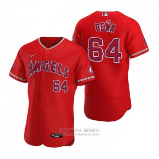 Camiseta Beisbol Hombre Los Angeles Angels Felix Pena Autentico Alterno 2020 Rojo