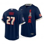 Camiseta Beisbol Hombre Los Angeles Angels Mike Trout 2021 All Star Replica Azul
